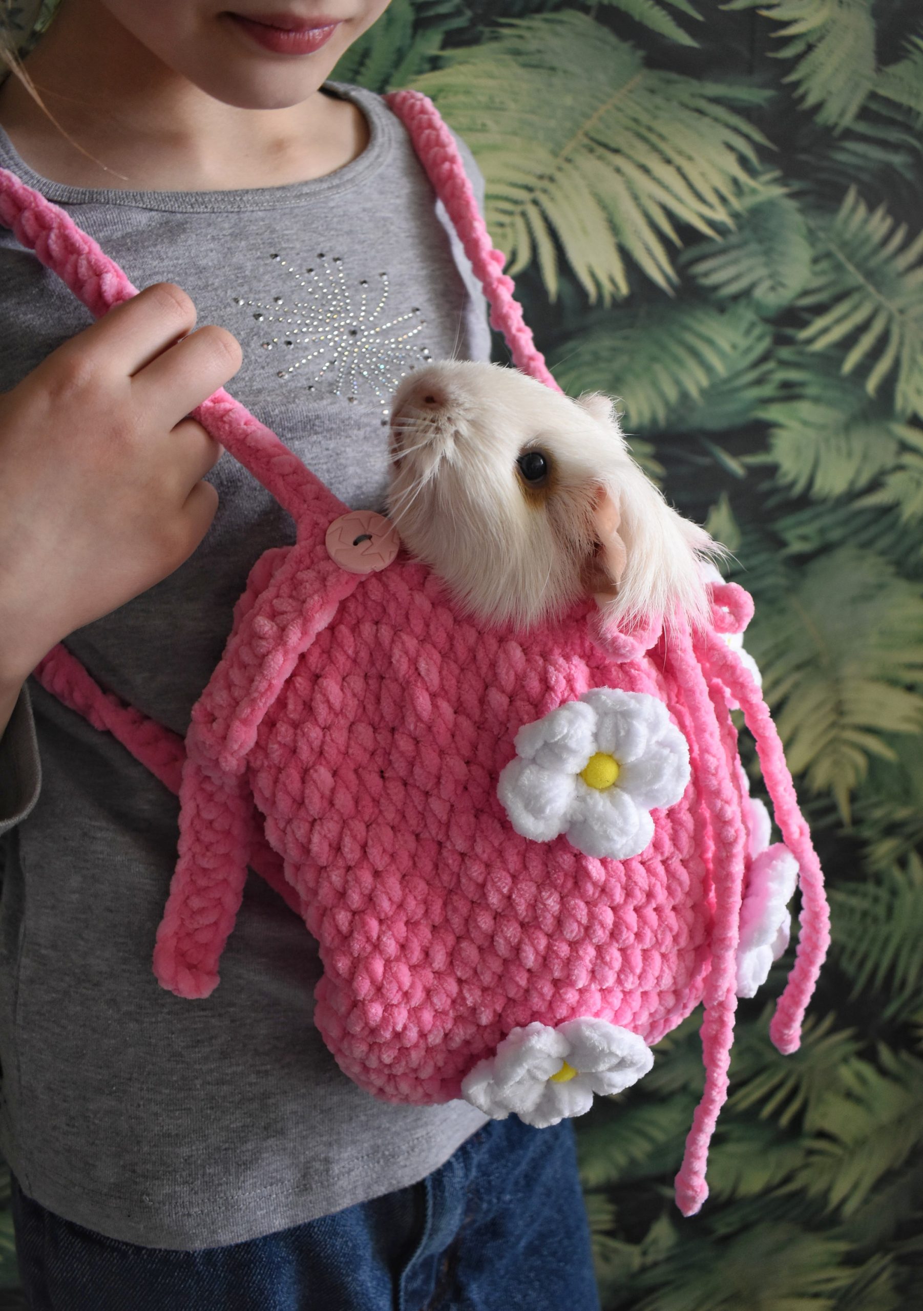 Spring Flower Knitted Pet Bag - Image 4