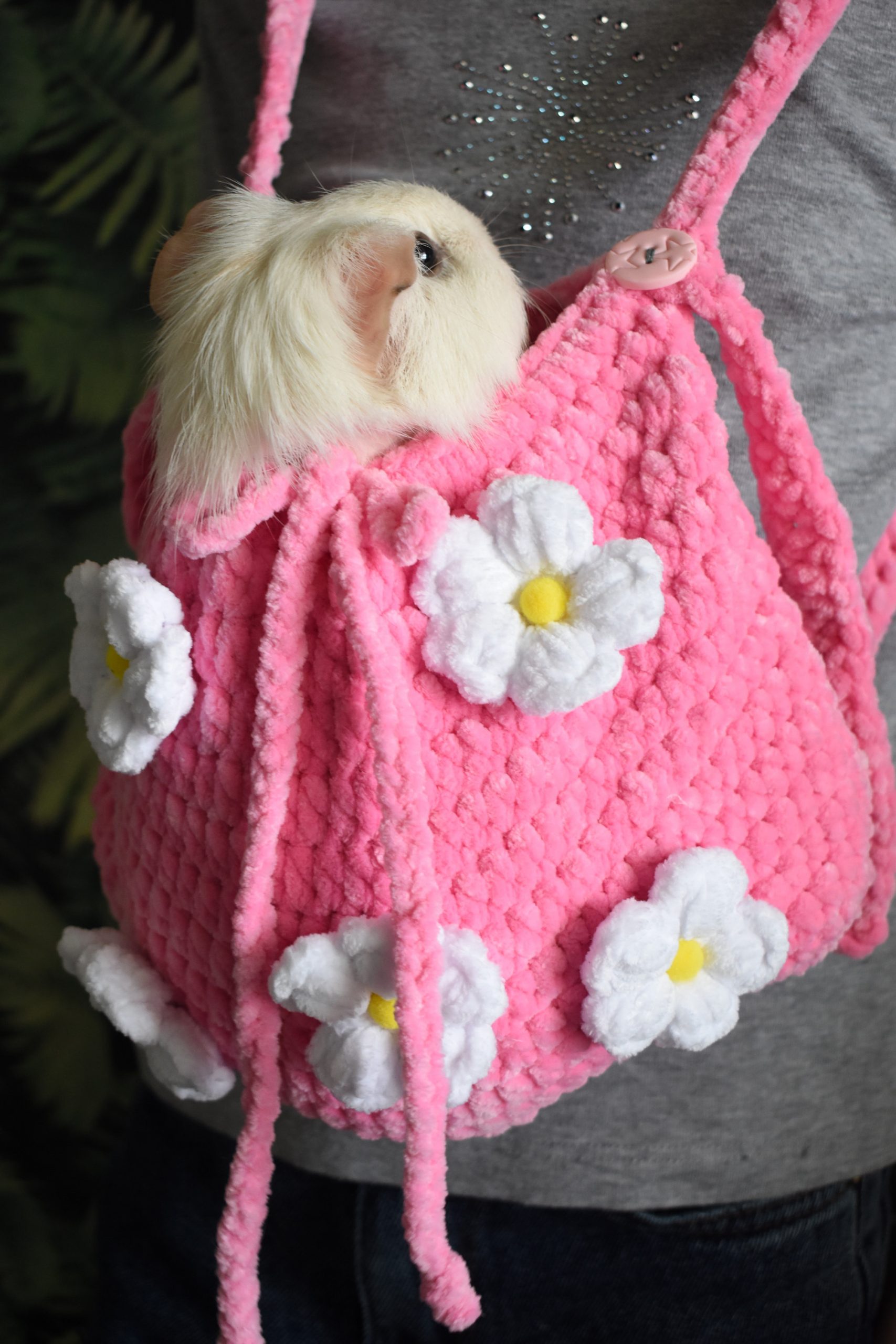 Spring Flower Knitted Pet Bag - Image 3