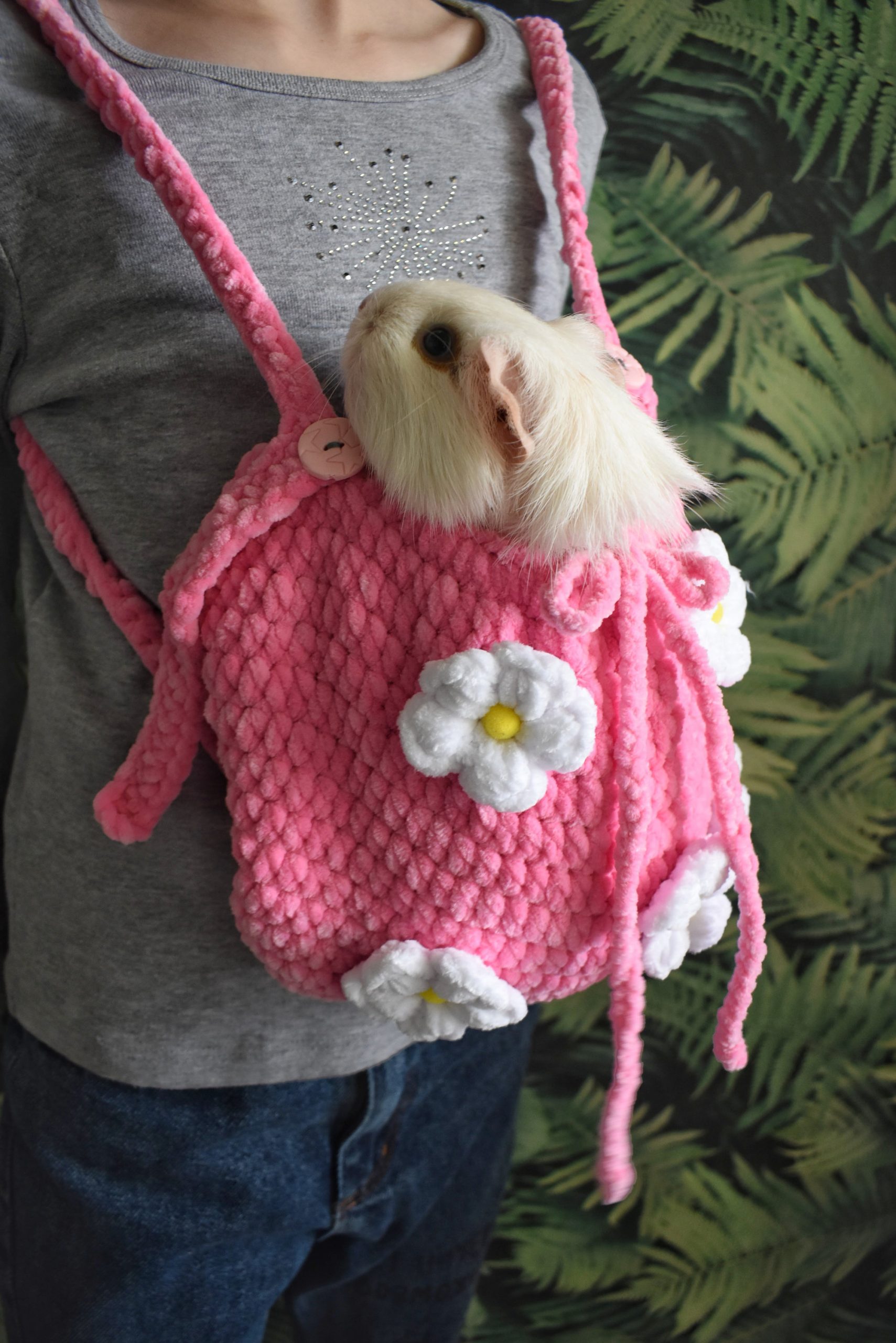 Spring Flower Knitted Pet Bag - Image 2