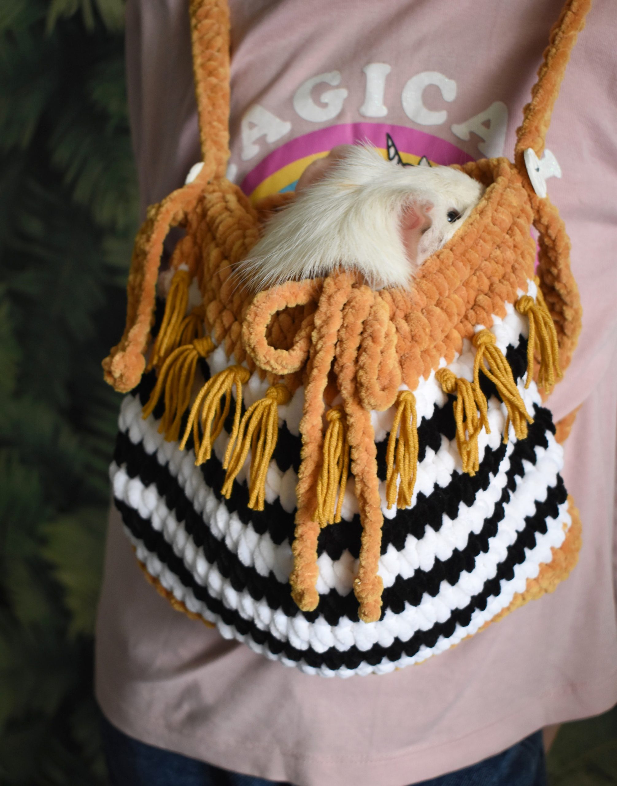 Bohemian Tassel Knitted Pet Bag - Image 9
