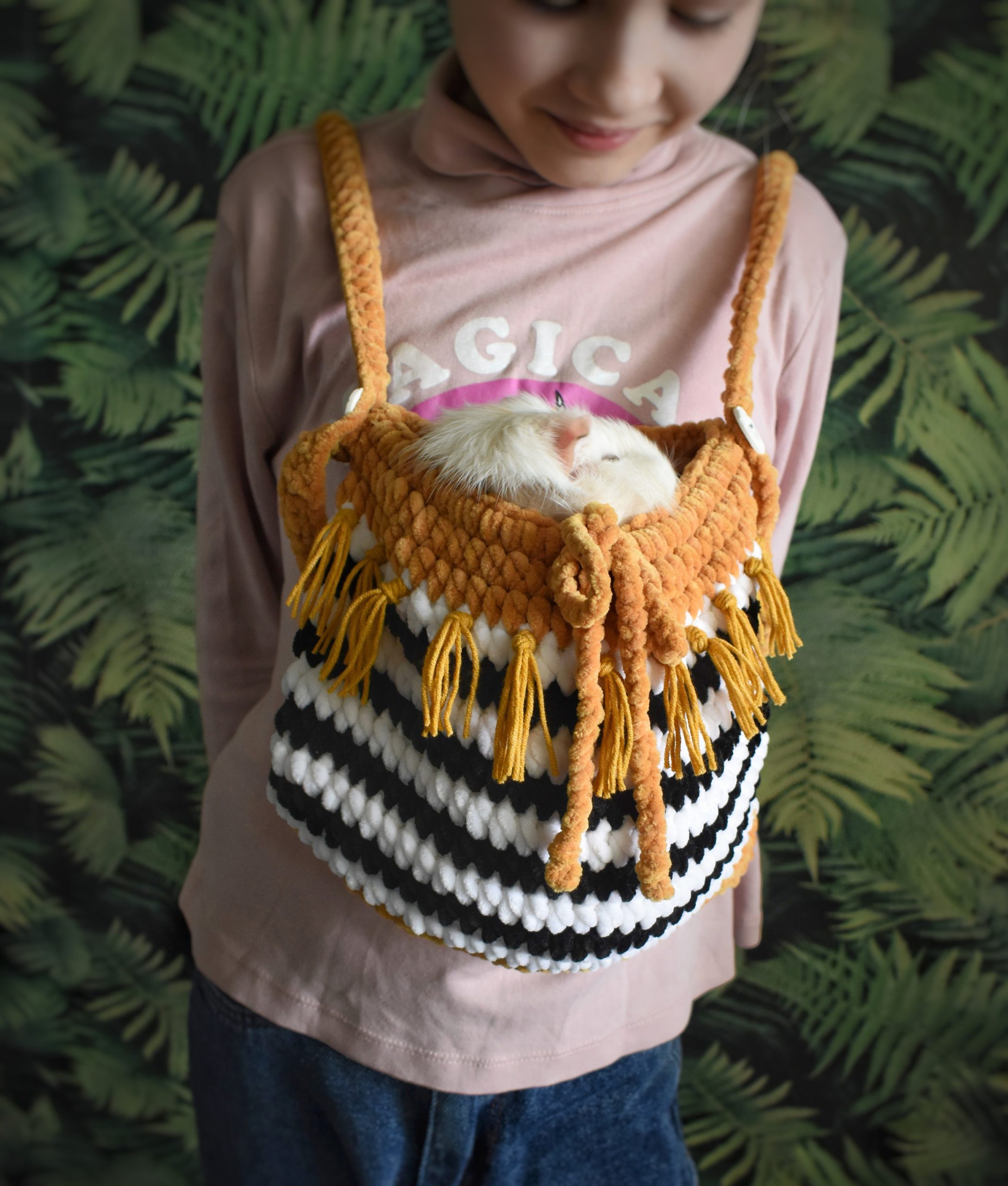 Bohemian Tassel Knitted Pet Bag - Image 7