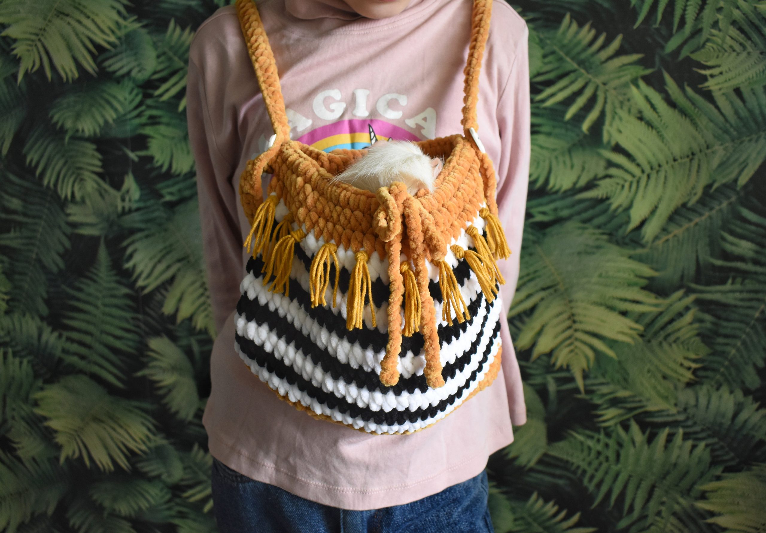 Bohemian Tassel Knitted Pet Bag - Image 5