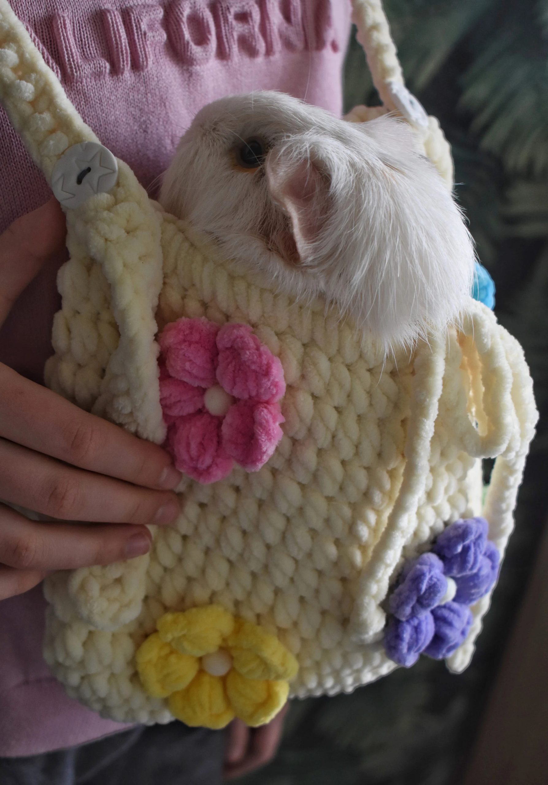 Spring Flower Knitted Pet Bag - Image 6