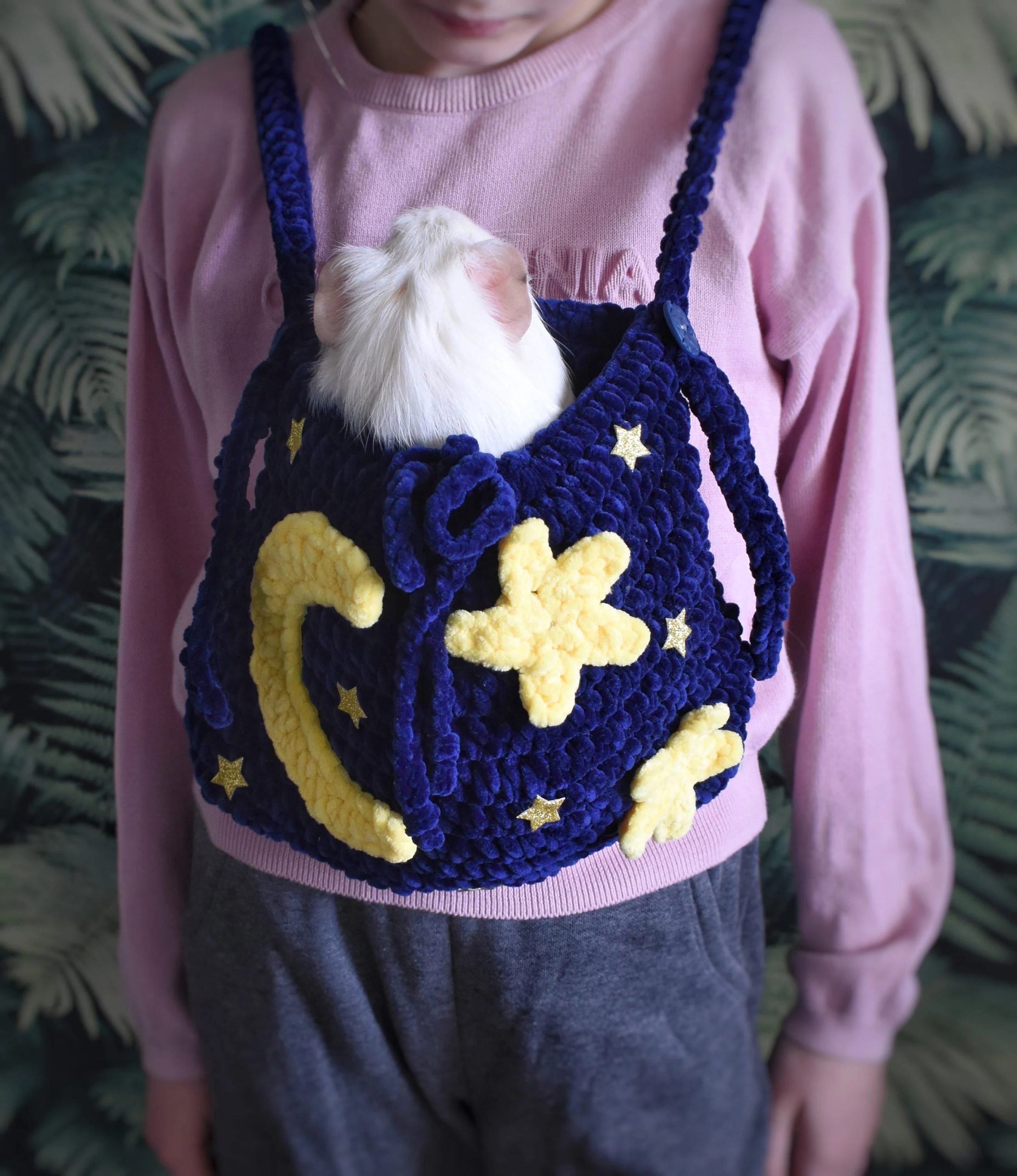 Starry Sky Fairy Tale Knitted Pet Bag - Image 2