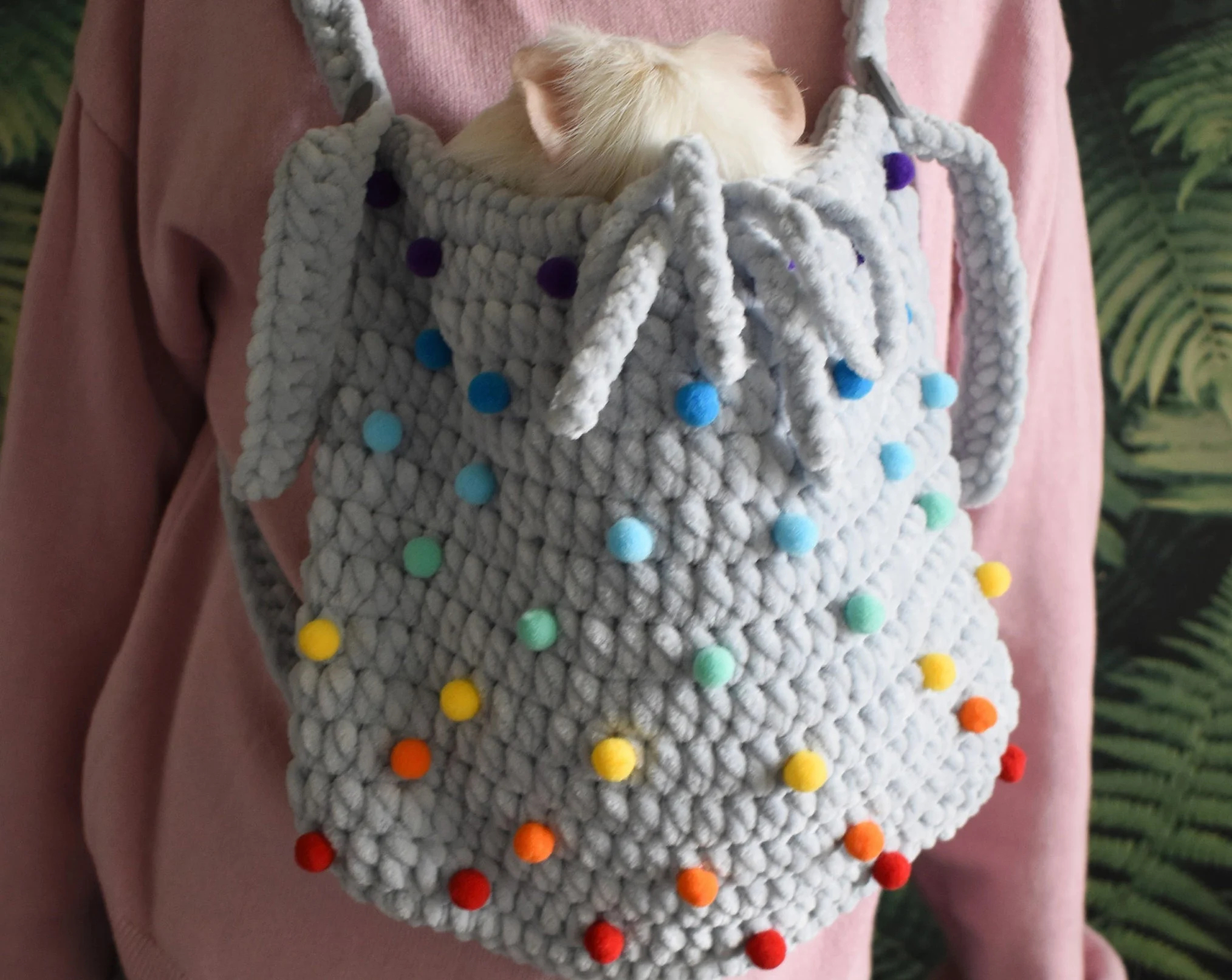Rainbow Jelly Bean Knitted Pet Bag