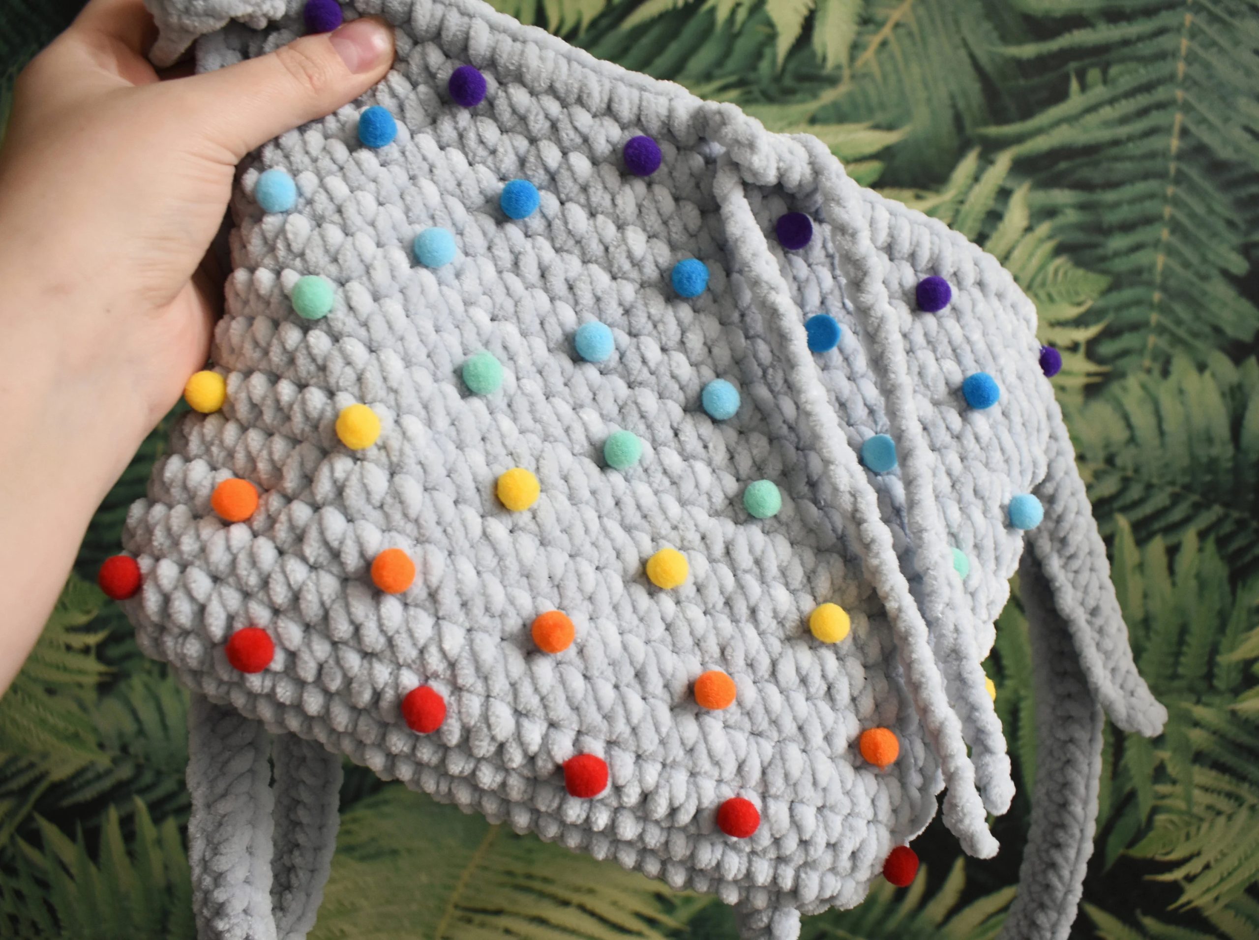 Rainbow Jelly Bean Knitted Pet Bag - Image 3