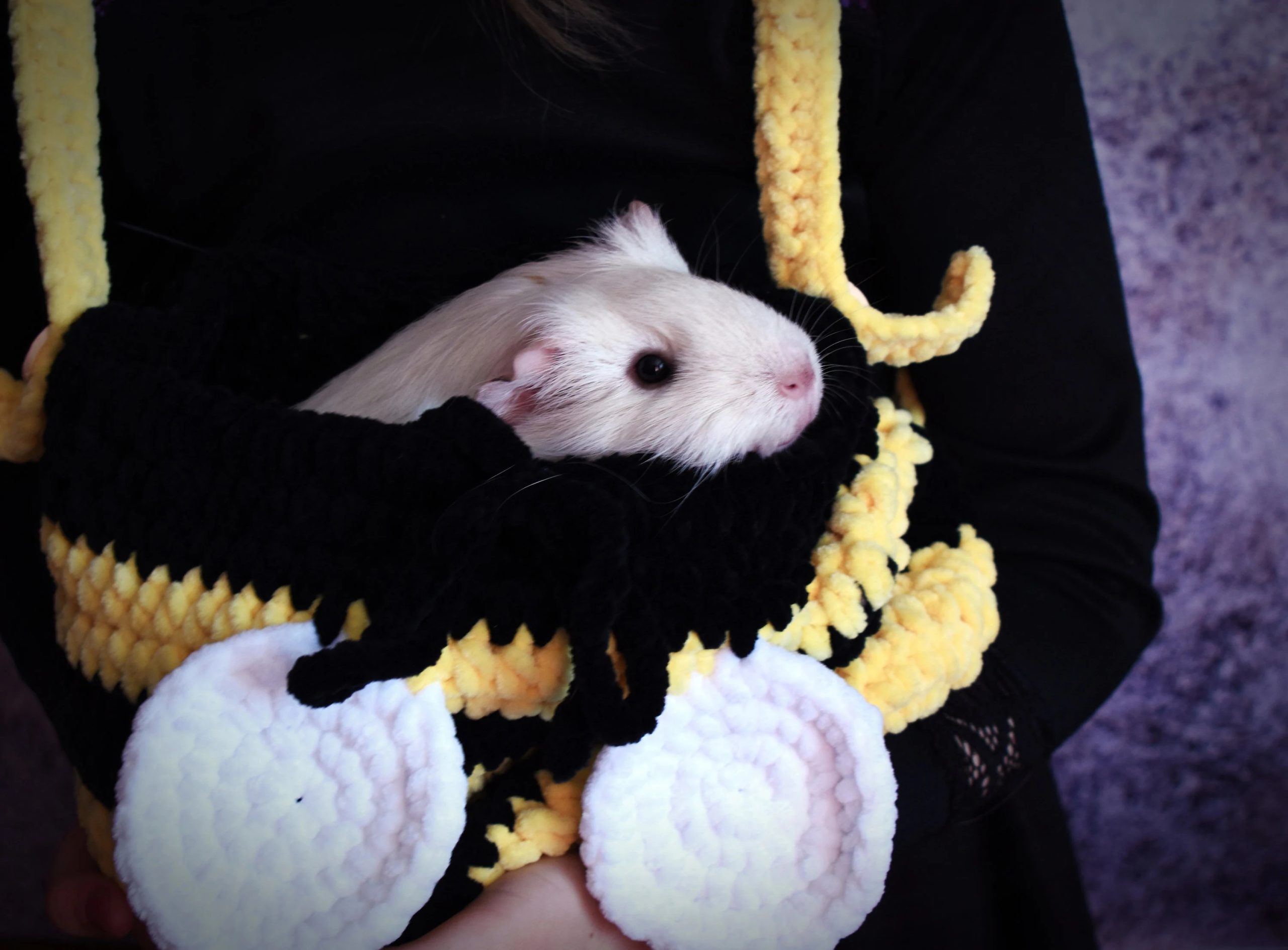 Little bee knitted pet bag - Image 3