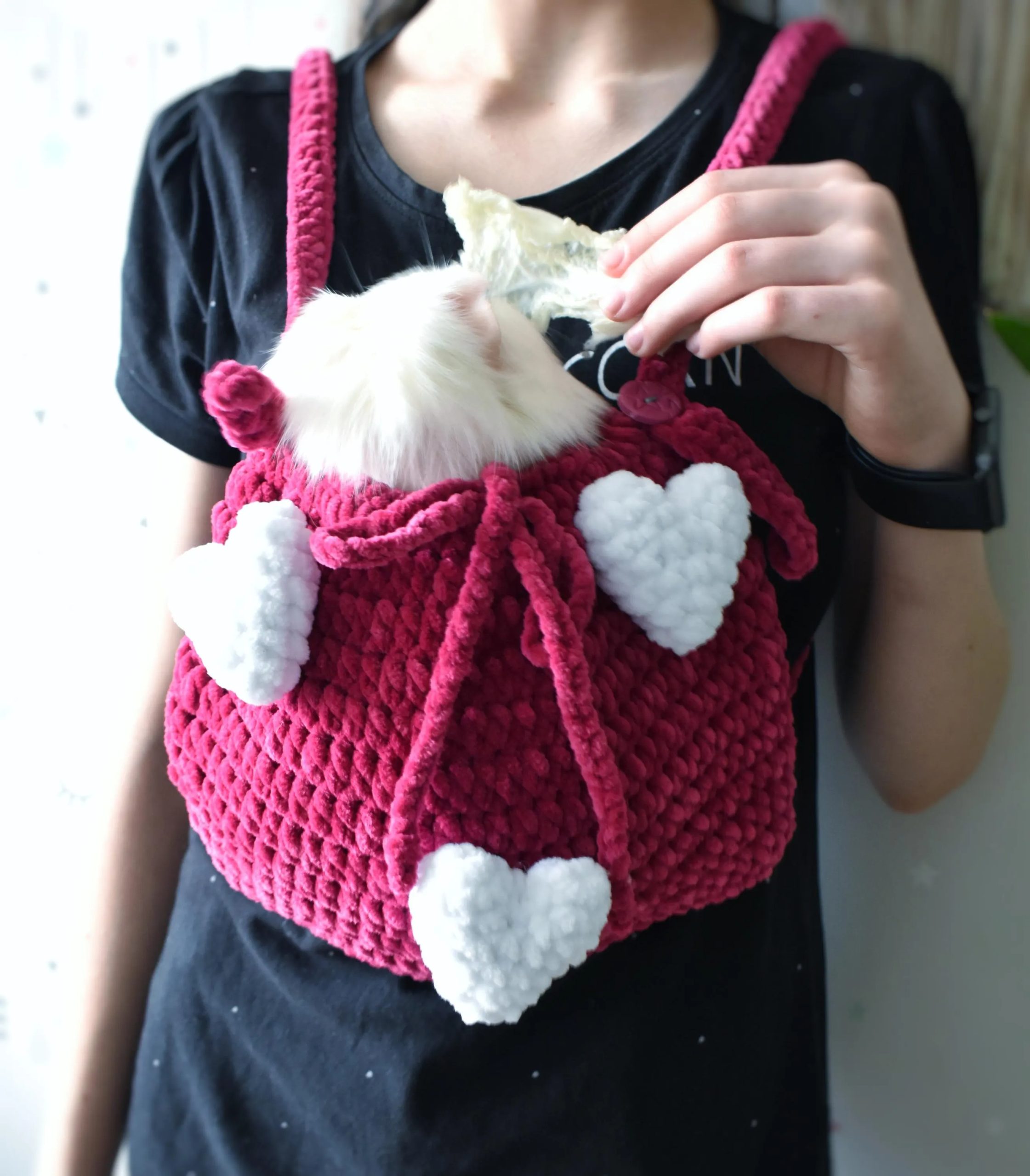 Love Sweetheart Soft Cute Knitted Pet Bag - Image 7