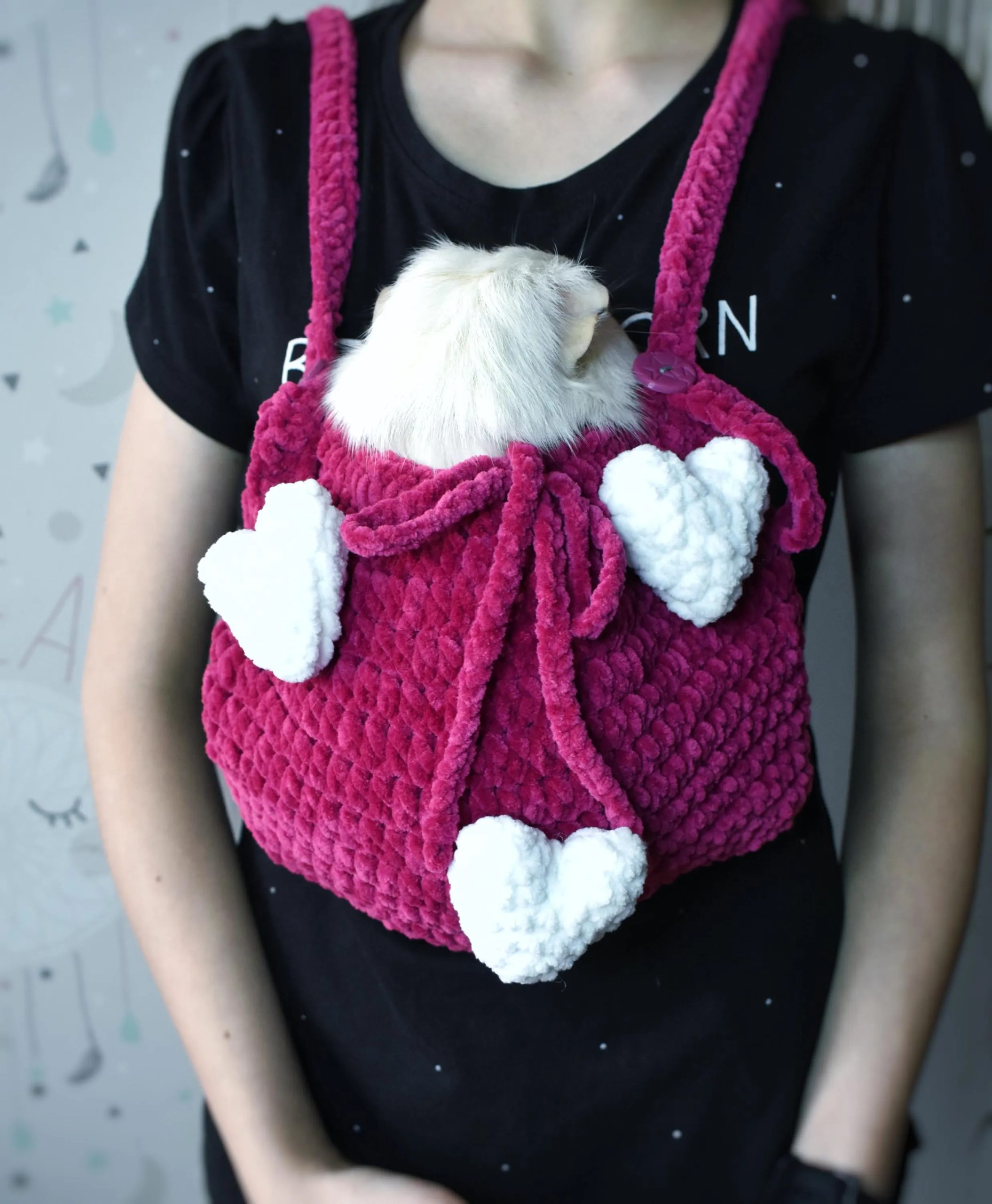 Love Sweetheart Soft Cute Knitted Pet Bag - Image 4