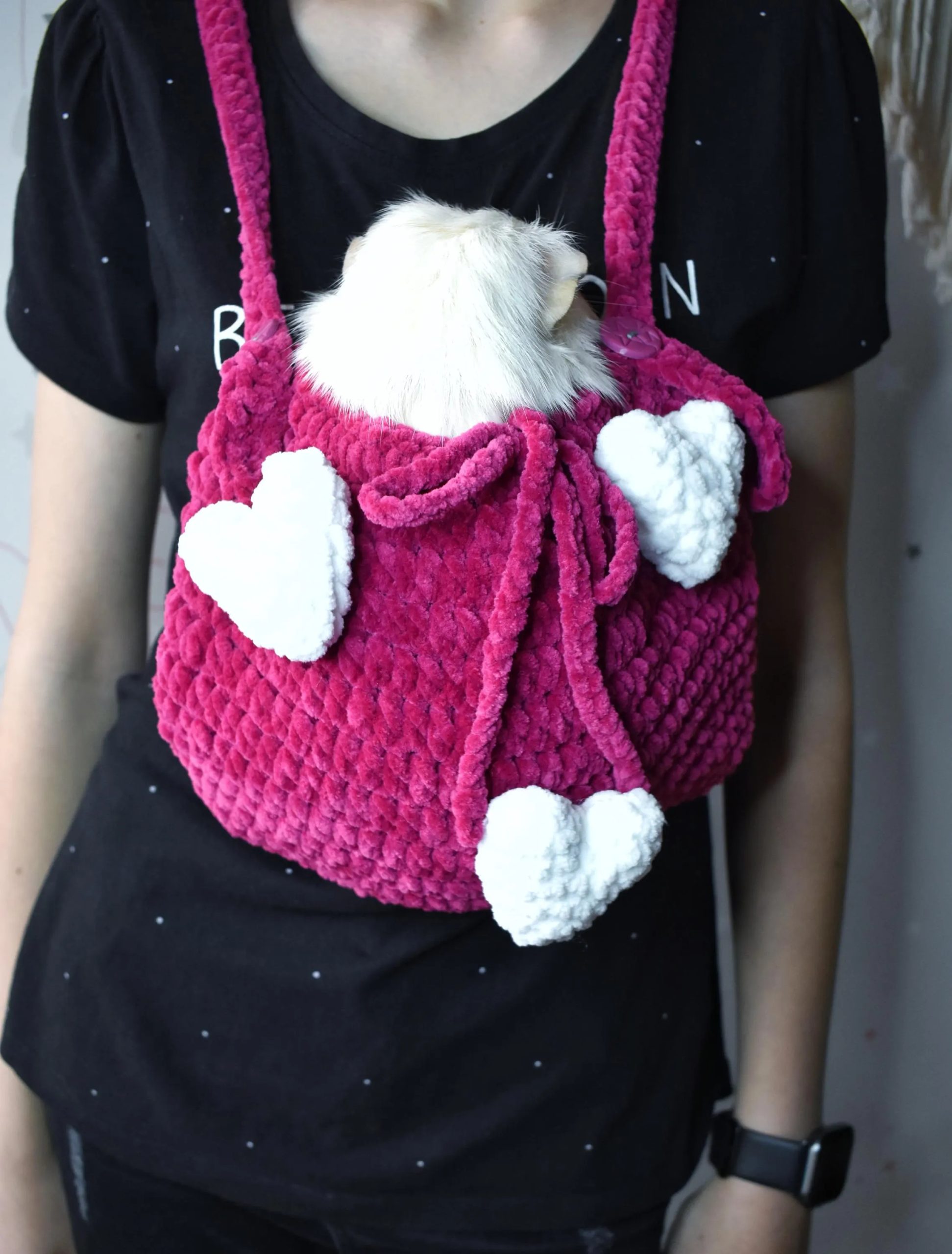 Love Sweetheart Soft Cute Knitted Pet Bag - Image 2