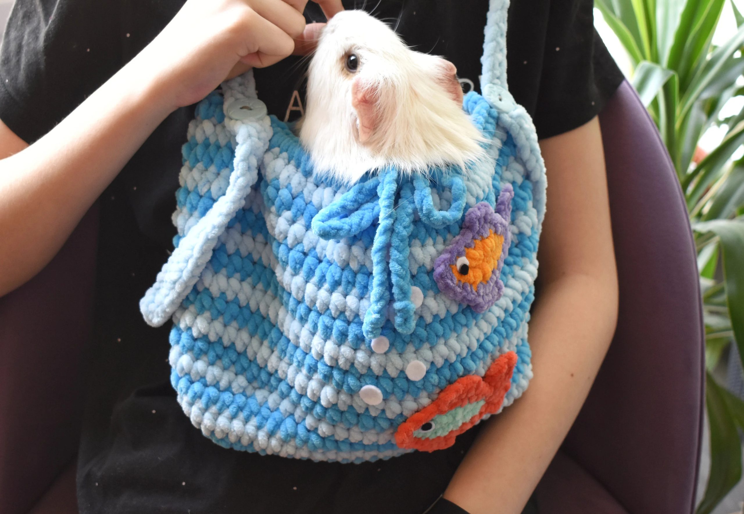 Ocean Adventure Knitted Pet Bag - Image 8