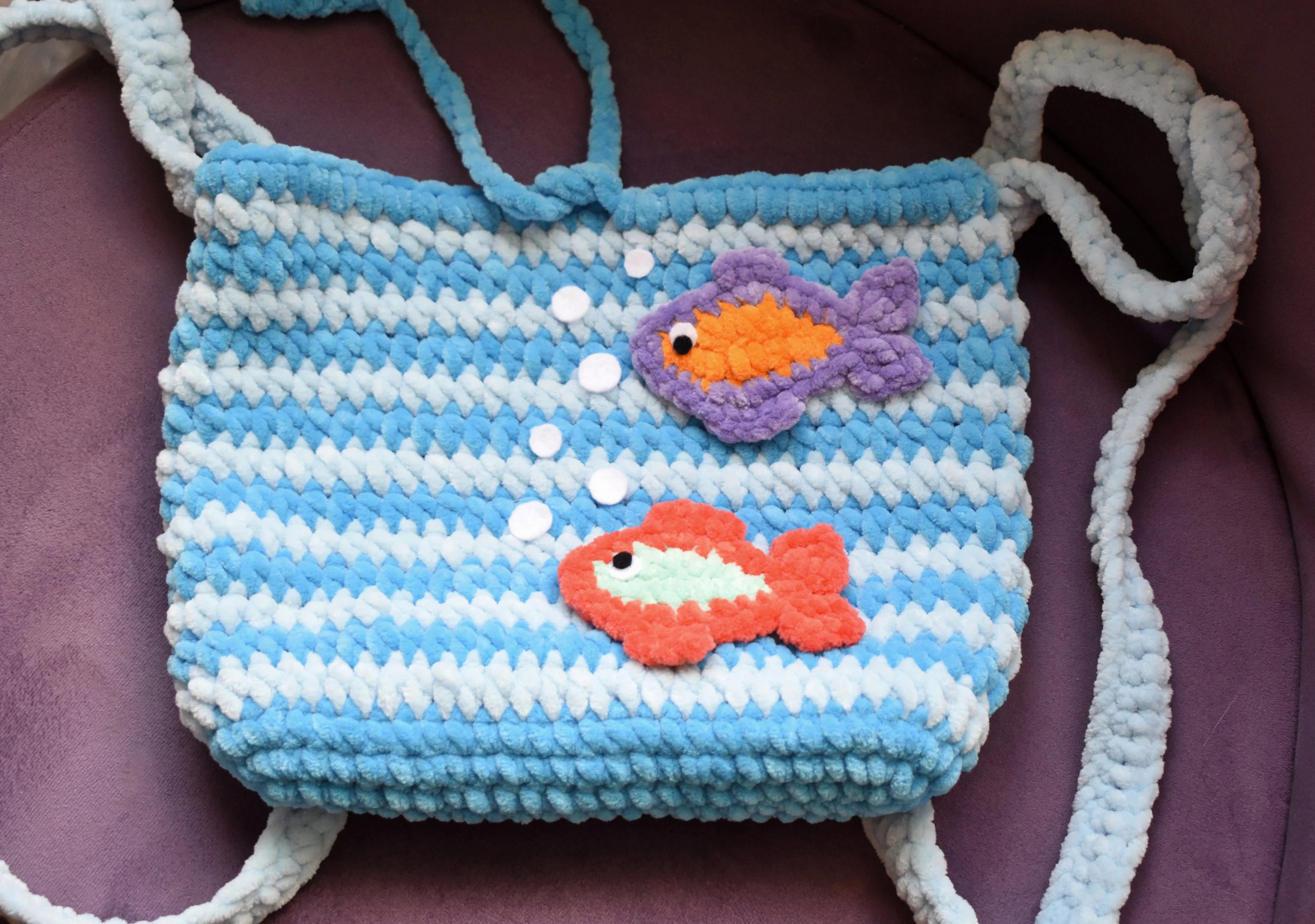 Ocean Adventure Knitted Pet Bag - Image 6