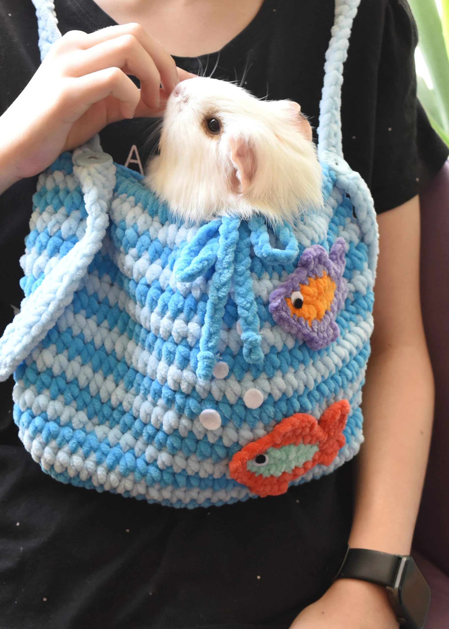 Ocean Adventure Knitted Pet Bag - Image 2