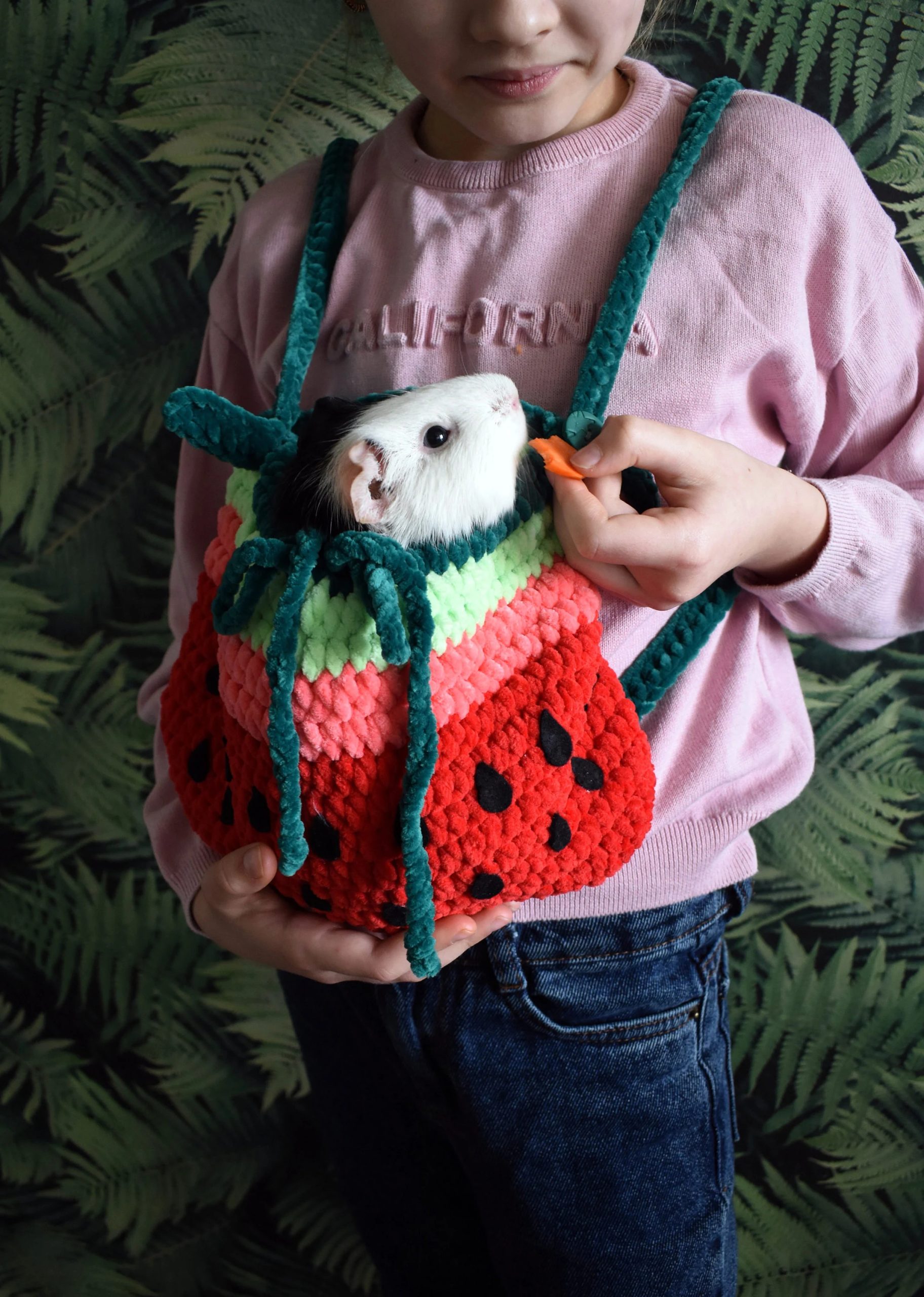Watermelon Cool Knitted Pet Bag - Image 2